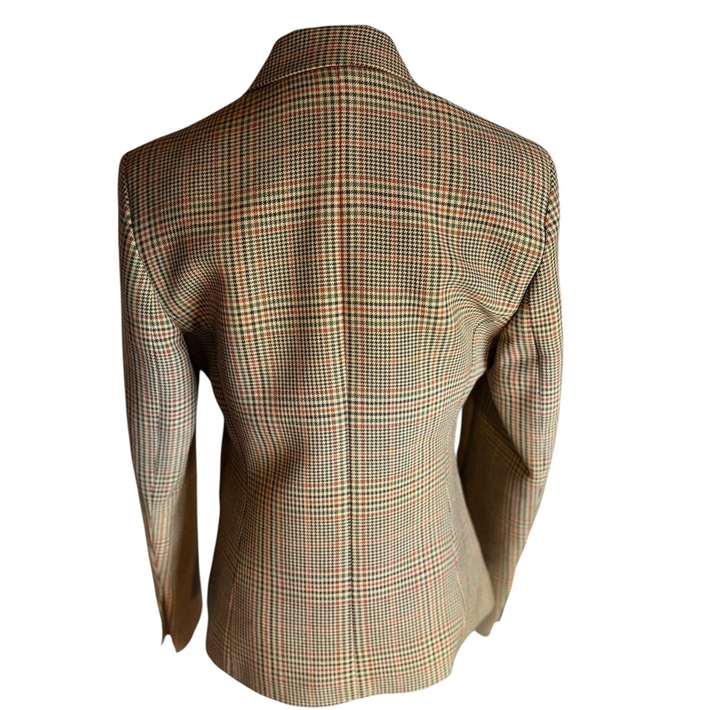 ZARA NWT Brown Tweed Plaid  Fitted Blazer in Sz S - Picture 5 of 10